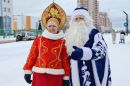 Сегодня на набережной Газовиков состоялся ежегодный костюмированный забег на лыжах «Новогодний километр»
